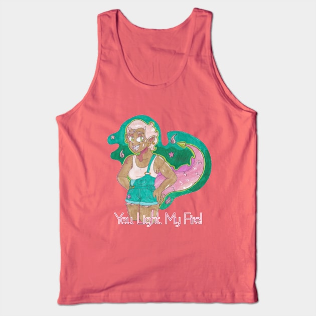 Dragon Girl Pun Up! Tank Top by The Beautiful Egg